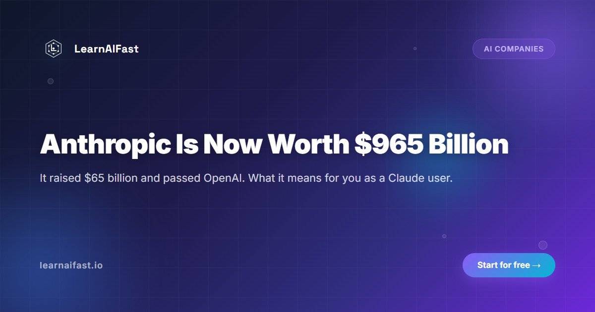 Anthropic Is Now Worth $965 Billion: What It Means for You