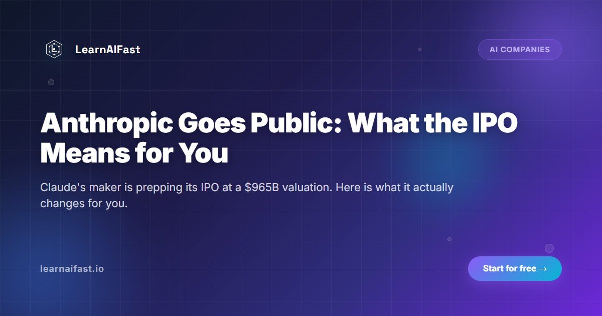 Anthropic Files to Go Public: What the IPO Means for You