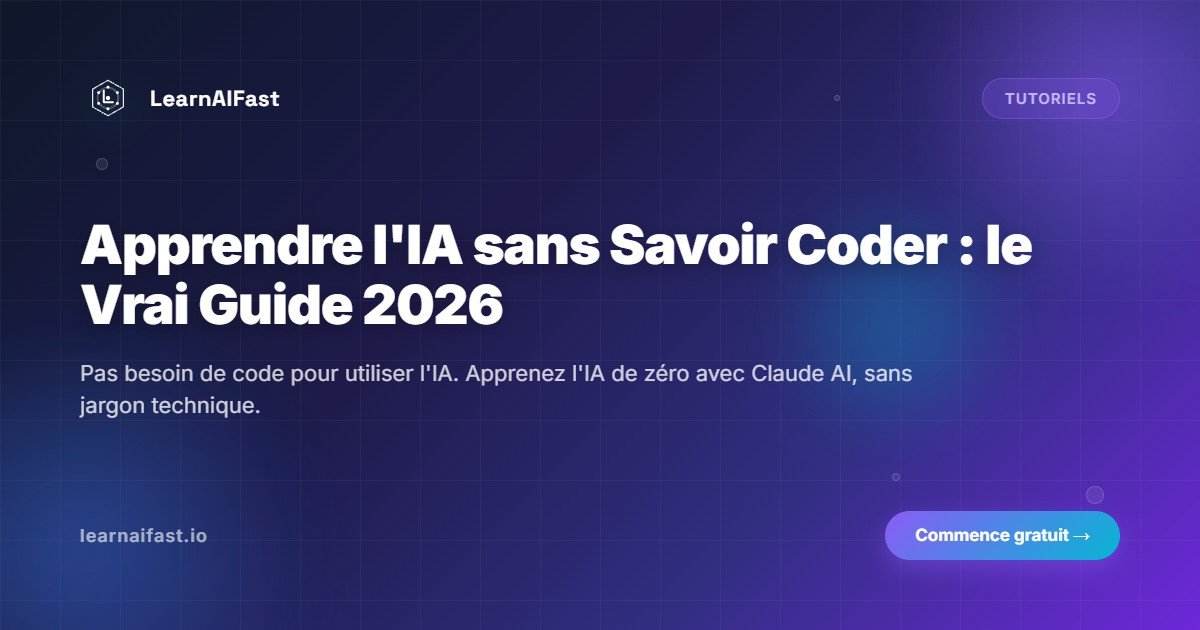 Apprendre l'IA sans savoir programmer : guide pratique 2026