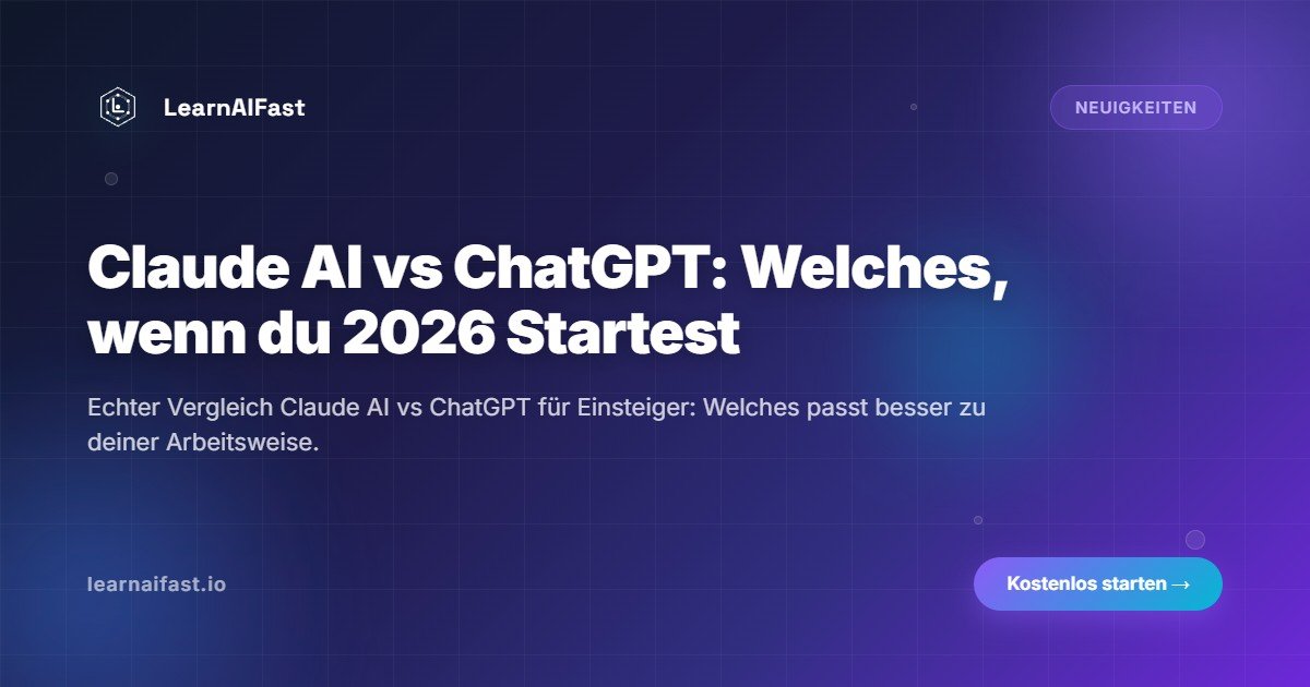 Claude AI vs ChatGPT: Welches soll man 2026 waehlen