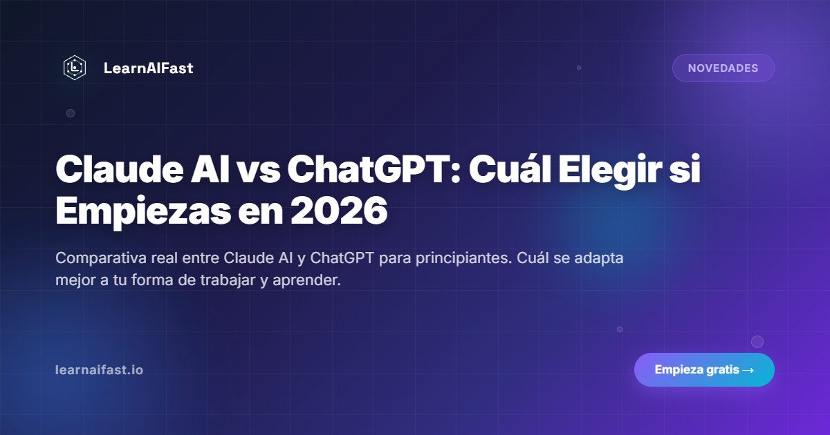 Claude Ai Vs Chatgpt Para Principiantes Cual Elegir En 2026