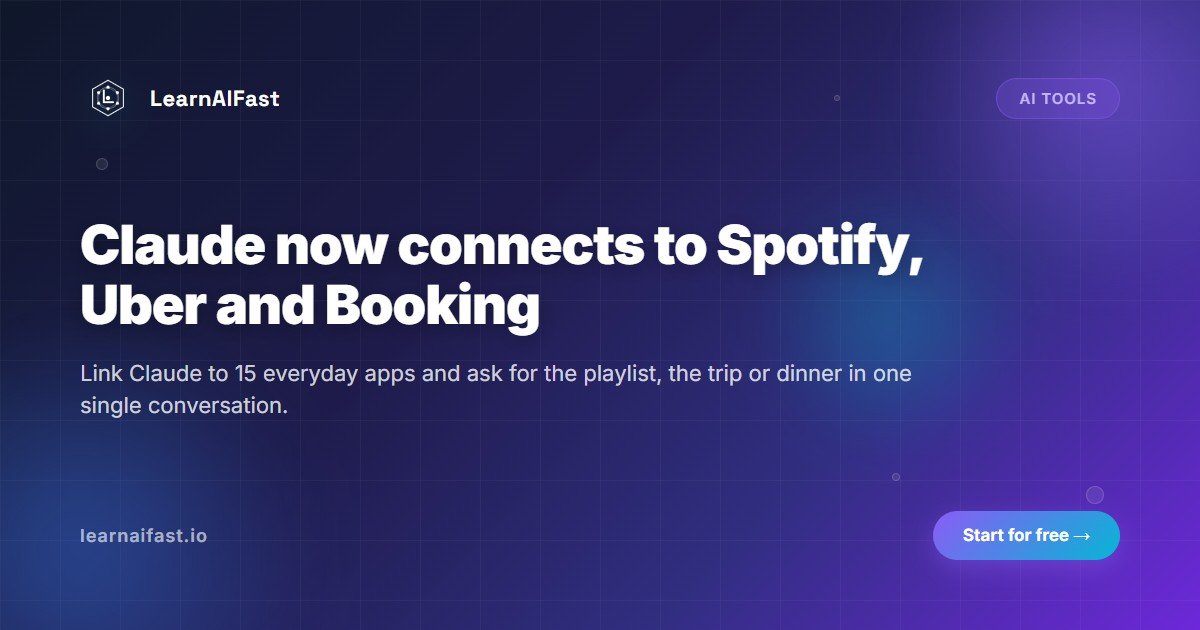 Claude now connects to Spotify, Uber and Booking: 2026 guide