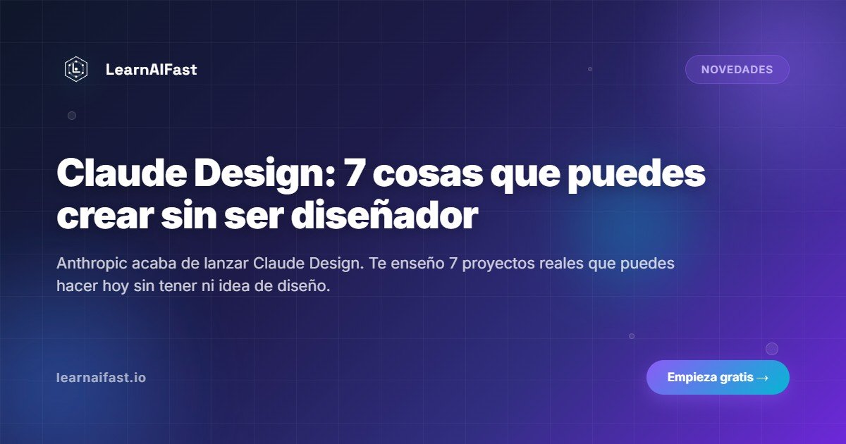 Claude Design 7 Cosas Crear Sin Ser Disenador