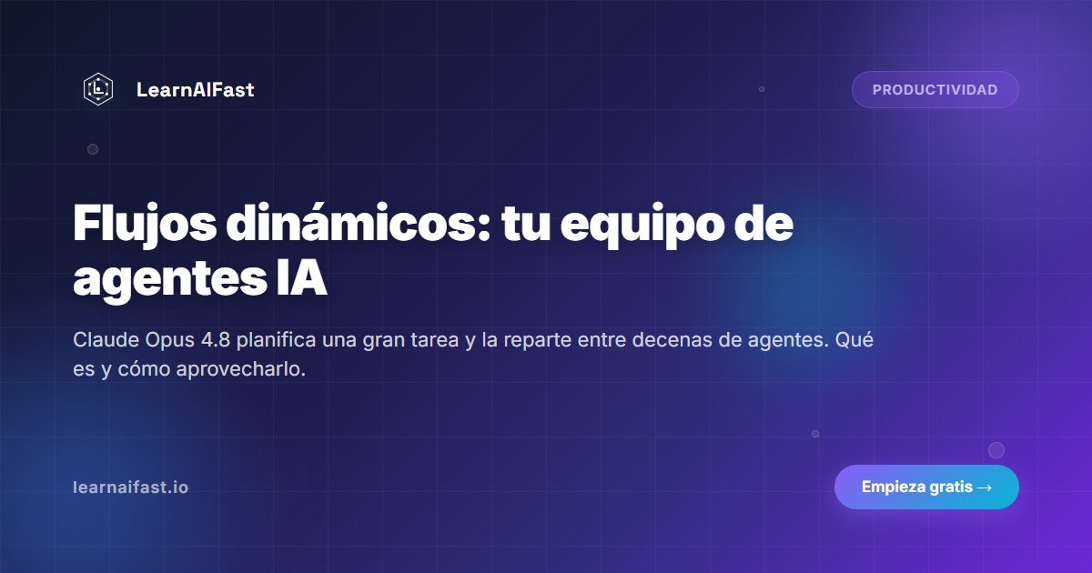 Flujos dinámicos de Claude: un equipo de agentes para ti