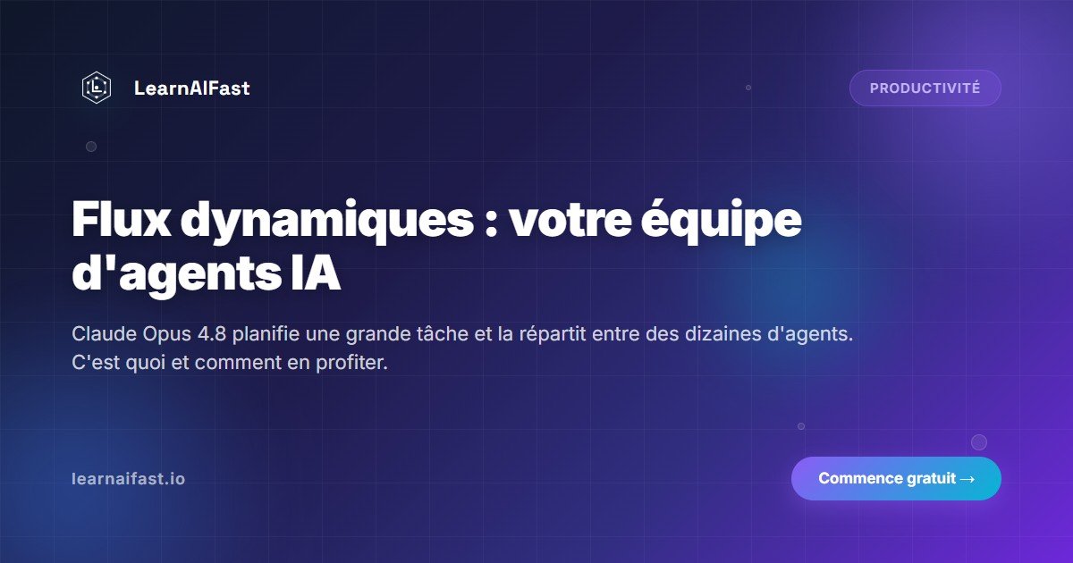 Les flux dynamiques de Claude : une équipe d'agents pour vous