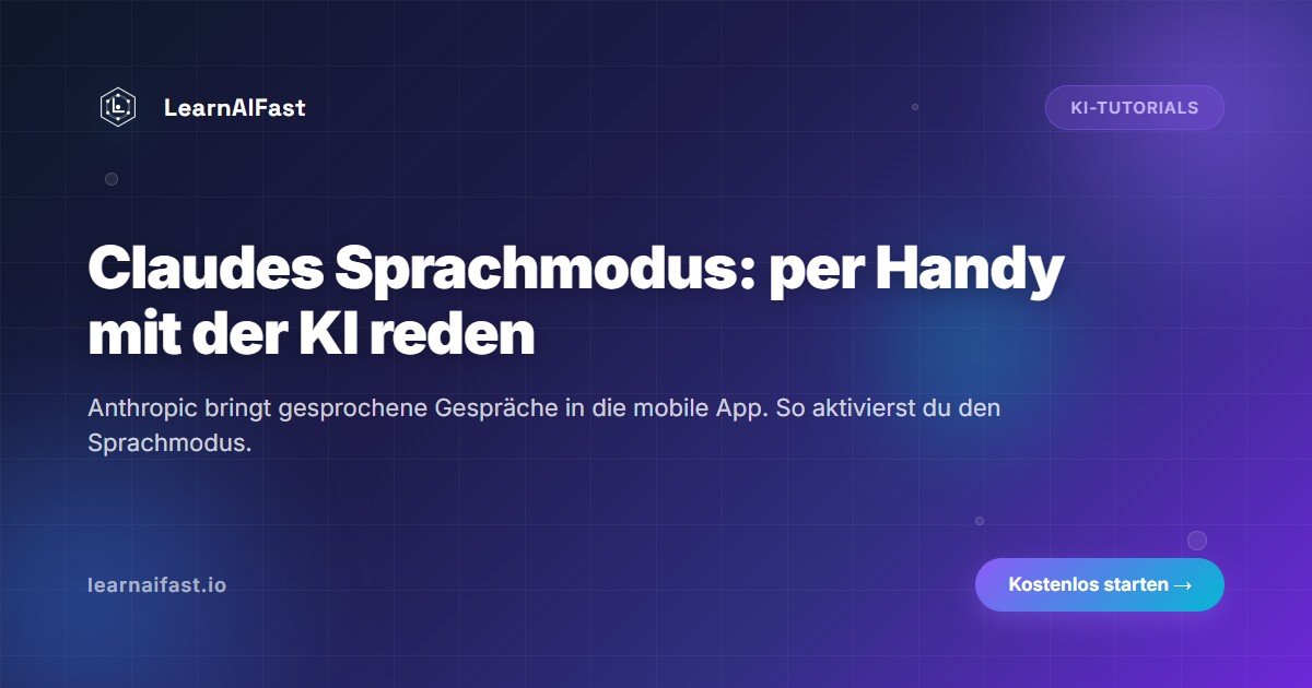 Claudes Sprachmodus: mit der KI per Handy sprechen