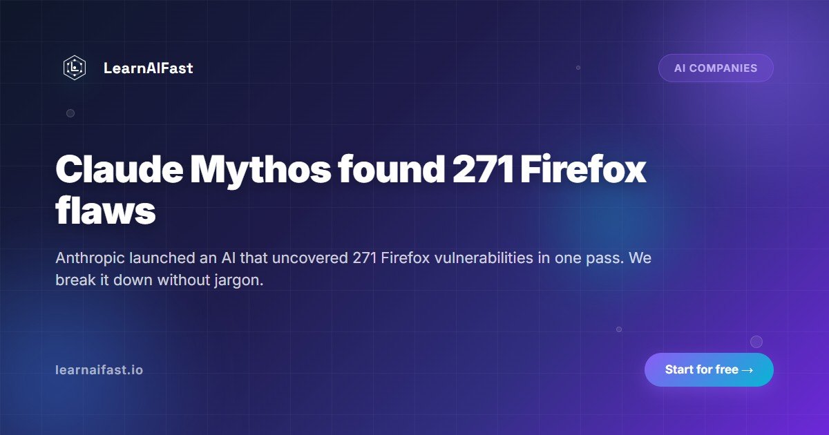 Claude Mythos found 271 Firefox flaws: what it means