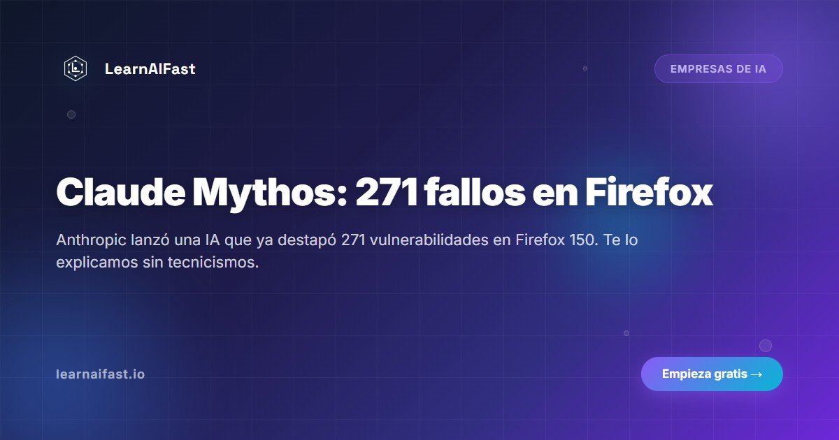 Claude Mythos encontró 271 fallos en Firefox: qué significa