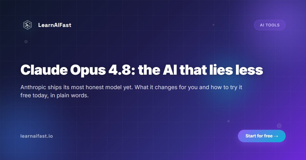 Claude Opus 4.8 Explained: the AI That Lies Less