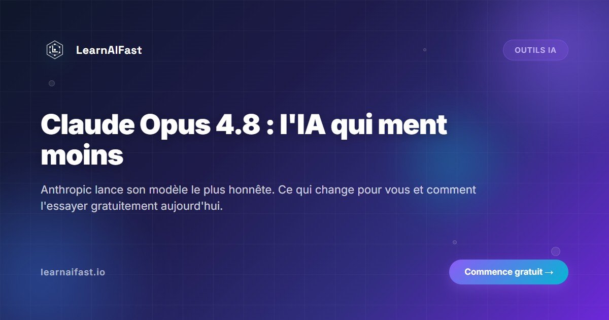 Claude Opus 4.8 expliqué : l'IA qui ment moins