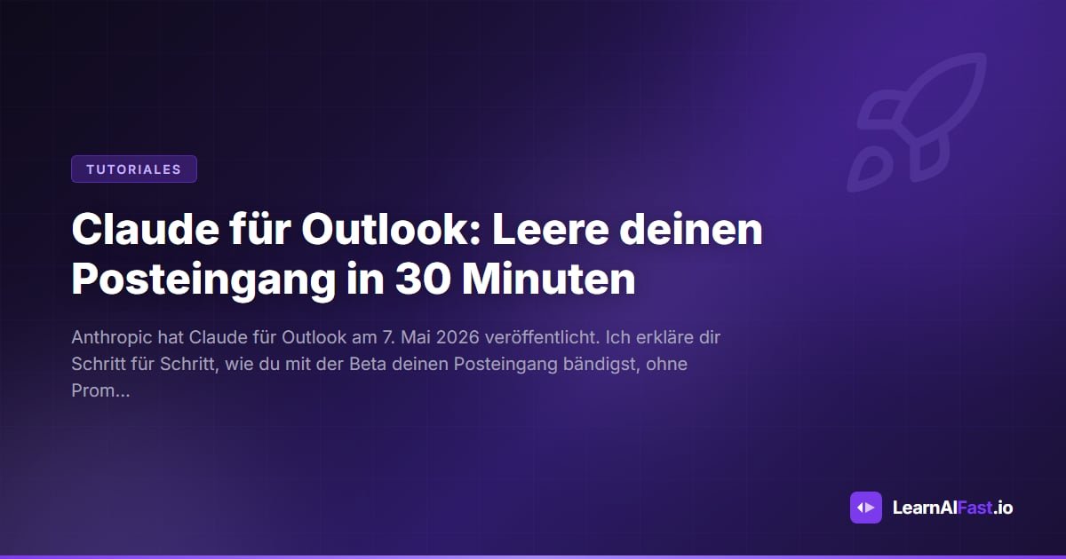Claude für Outlook: Leere deinen Posteingang in 30 Minuten