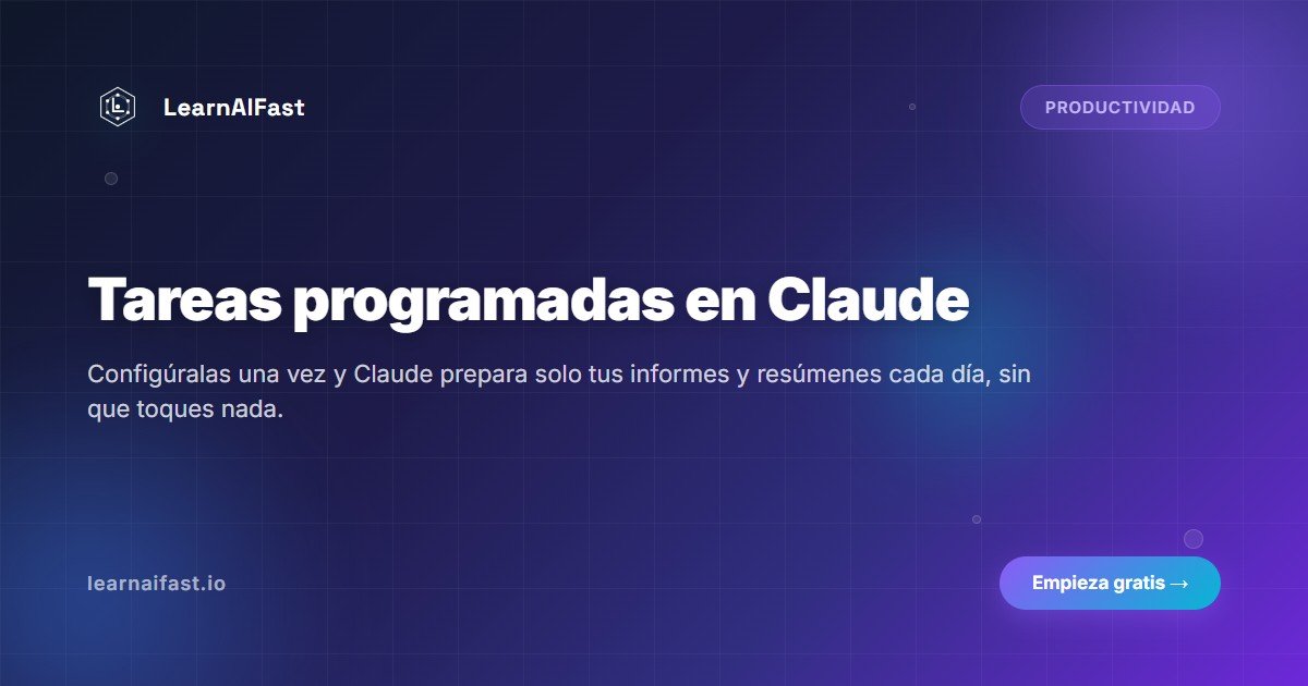 Tareas programadas en Claude: guía para principiantes