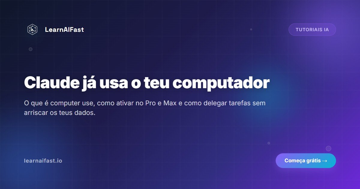Claude já usa o teu computador: guia para iniciantes
