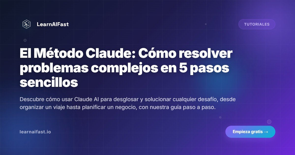 El Método Claude: Cómo resolver problemas complejos en 5 pasos sencillos