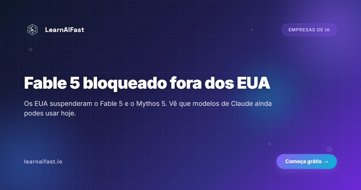 Fable 5 bloqueado fora dos EUA: que Claude usar agora