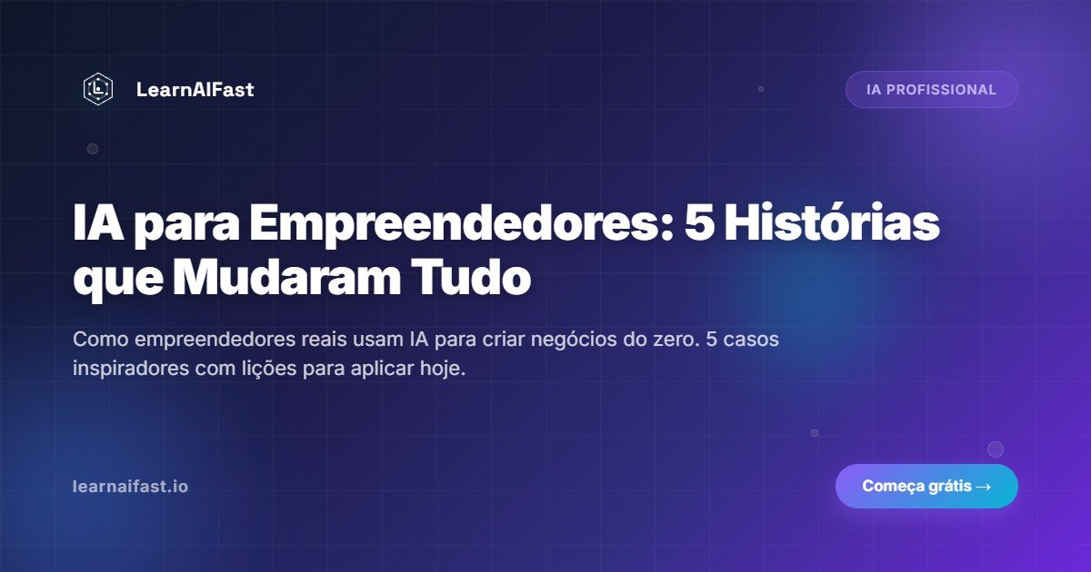 IA para empreendedores: 5 historias que mudaram tudo