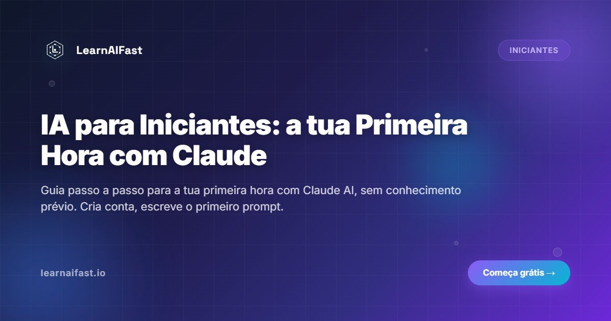 Inteligência artificial para iniciantes: a sua primeira hora com o Claude