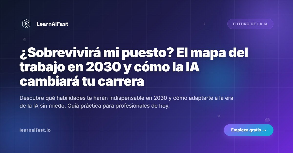 ¿Sobrevivirá mi puesto? El mapa del trabajo en 2030 y cómo la IA cambiará tu carrera